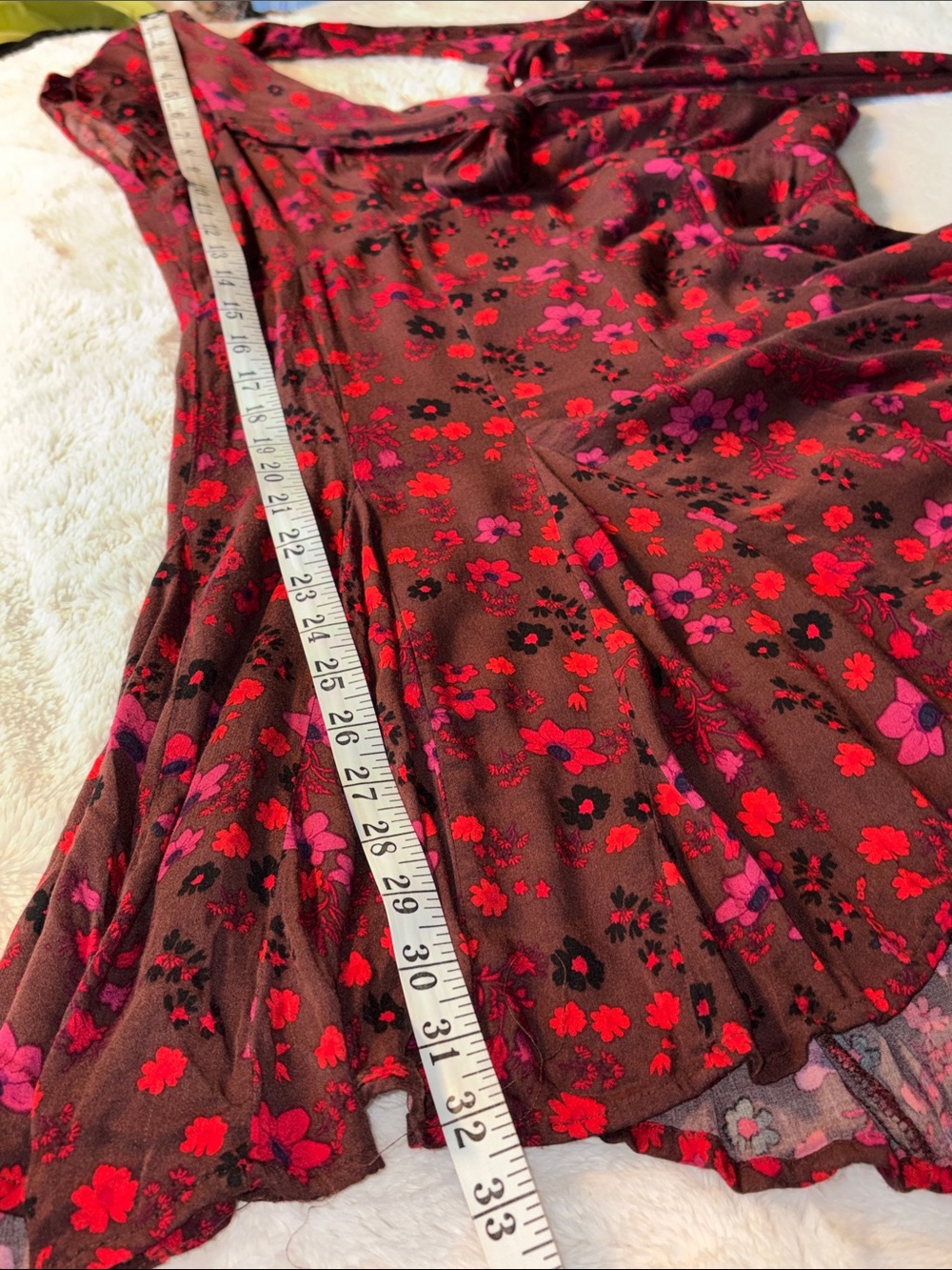 Free People 'It Takes Two' floral skater dress Low Back Size Large - Picture 10 of 10